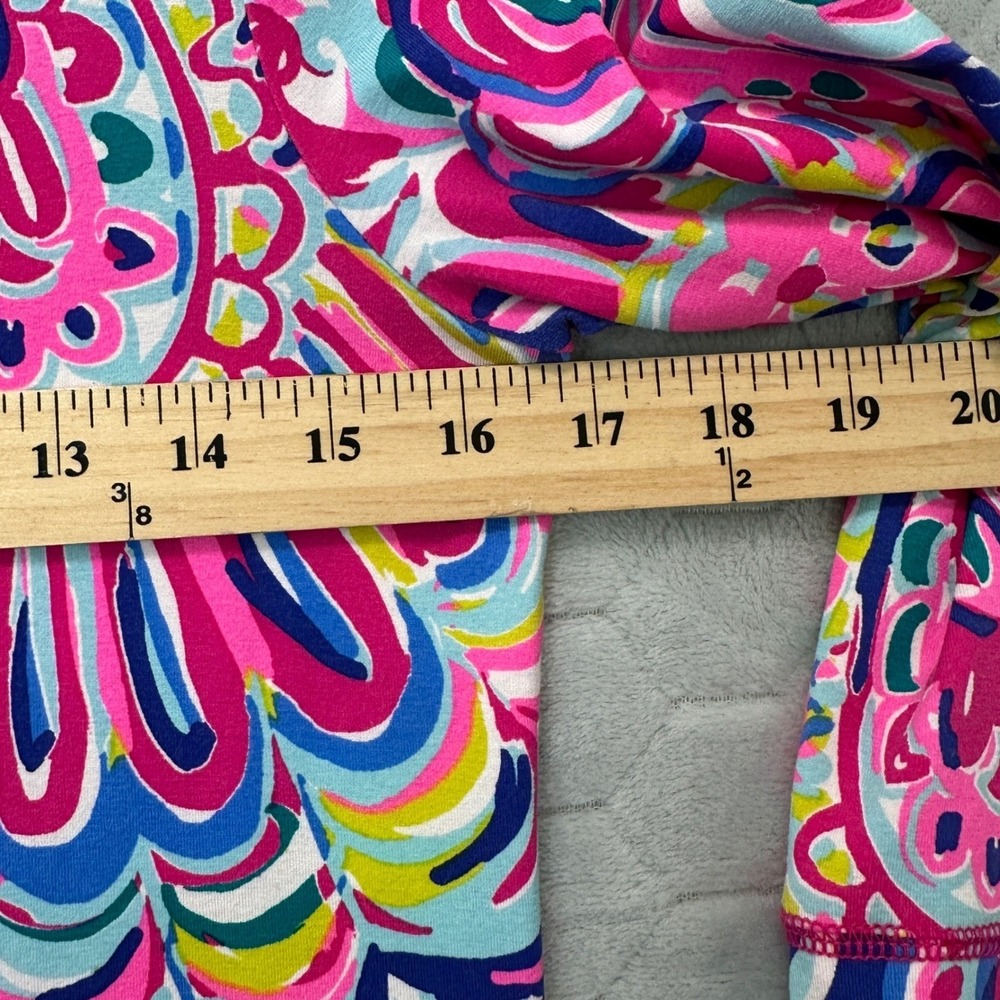 Lilly Pulitzer Multicolor Swirl Knit Dress 3/4 Sleeve Tropical Resort M - Picture 7 of 8